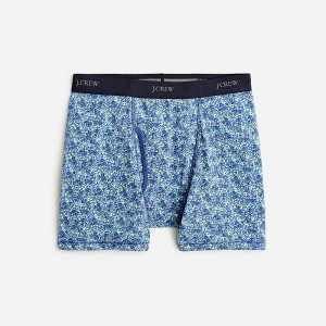 Men's J.Crew Stretch 4" Boxer Briefs Meadow Floral Blues USA BHTXJFY17