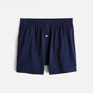 Men's J.Crew Stretch knit Boxer Short Navy USA AONCRKD19