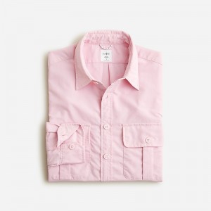 Men's J.Crew Sun recycled nylon Shirts Pearl Pink USA AMSRUZE76