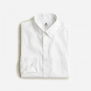 Men's J.Crew Thomas Mason® for J.Crew washed poplin Shirts Tm True White Poplin USA QFBLUGN74