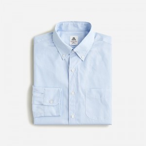 Men's J.Crew Thomas Mason® for J.Crew washed poplin Shirts Sky Blue USA XNYCWRJ19