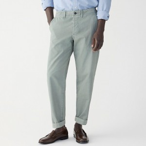 Men's J.Crew Wallace & Barnes selvedge officer chino Pants Steel Dust USA HFDYOMU10