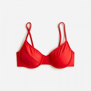 Women's J.Crew 1993 underwire Bikini Top Bright Cerise USA YWEGDVO29