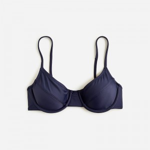 Women's J.Crew 1993 underwire Bikini Top Navy USA YBCNKER23