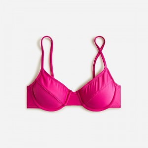 Women's J.Crew 1993 underwire Bikini Top Radiant Fuchsia USA DJUOZKT61