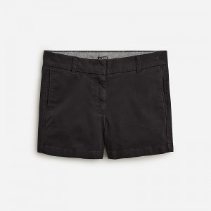 Women's J.Crew 4" stretch chino Shorts Black USA DCLHPJM19