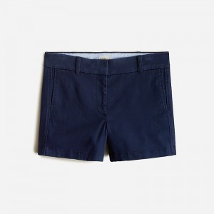 Women's J.Crew 4" stretch chino Shorts Navy USA JTLYKWS08