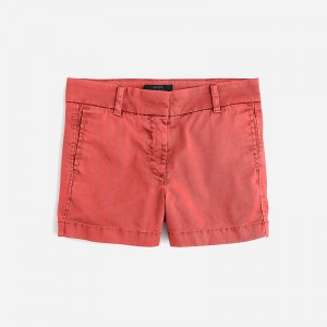 Women's J.Crew 4" stretch chino Shorts Old Red USA DTRQFWS93