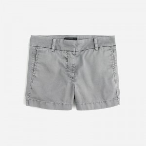 Women's J.Crew 4" stretch chino Shorts Storm Grey USA XCNJHLE82