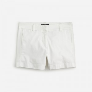 Women's J.Crew 4" stretch chino Shorts White USA VDKBOAR48