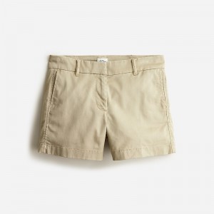 Women's J.Crew 5" stretch chino Shorts Khaki USA ZMKRWDJ43