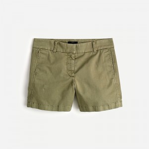 Women's J.Crew 5" stretch chino Shorts Olive Sand USA VIGHTKL49