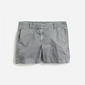 Women's J.Crew 5" stretch chino Shorts Storm Grey USA OUYIHMB56