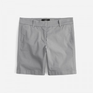 Women's J.Crew 7" stretch chino Shorts Storm Grey USA ZBIXYOJ31