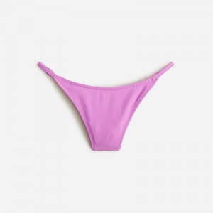 Women's J.Crew 90s no-tie string Bikini Bottom Early Purple USA GTKDUAV52