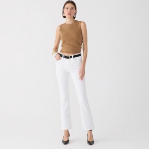 Women's J.Crew 9" demi-boot crop Jeans White USA RCQNJDX32