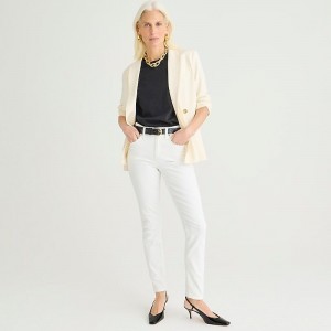 Women's J.Crew 9" toothpick Jeans White Denim USA RFHXOBN89