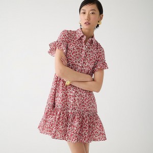 Women's J.Crew Amelia Shirtdress Elizas Red USA CHJEZIB78