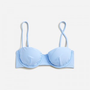 Women's J.Crew Balconette underwire Bikini Top Cornflower Blue USA QGWBCNE14