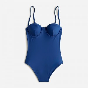 Women's J.Crew Balconette underwire one-piece Swimsuit Harbor View USA FITRHAM27