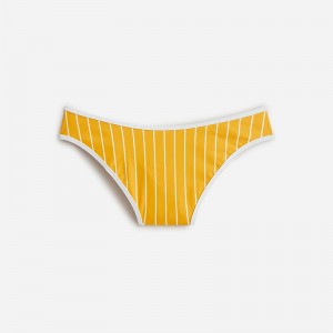 Women's J.Crew Belted '90s high-leg Bikini Bottom Warm Sunflower USA NBLZIHJ71