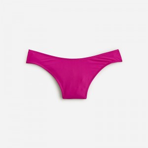 Women's J.Crew Belted '90s high-leg Bikini Bottom Magenta Orchid USA XQVMWEG93