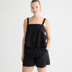 Women's J.Crew Bow-back Tops Black USA GWDQLBA06