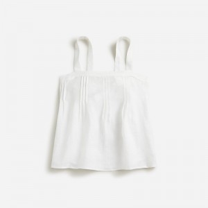 Women's J.Crew Bow-back Tops White USA QRDJAFW51