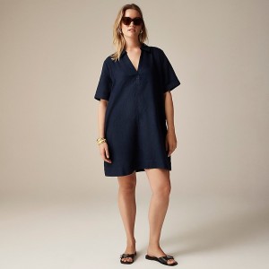 Women's J.Crew Bungalow popover Dress Navy USA XSUTKAF72