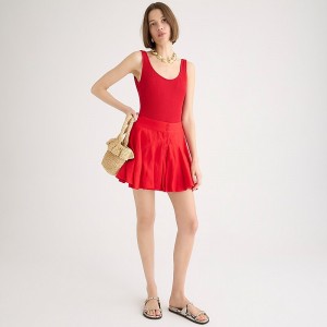 Women's J.Crew Button-up mini Skirts Red USA ZYDBRHJ96