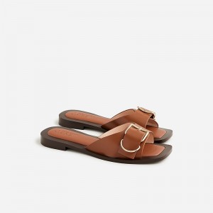 Women's J.Crew Callie Sandals Cedar Brown USA JBNXWAT78