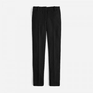 Women's J.Crew Cameron slim cropped pant Pants Black USA ZLRBEFO75