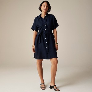 Women's J.Crew Capitaine Shirtdress Navy USA VDUNYRW67