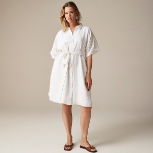 Women's J.Crew Capitaine Shirtdress White USA GARHVJT26