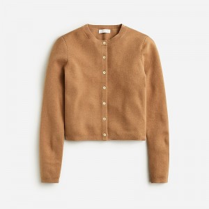 Women's J.Crew Cardigan Sweaters Camel USA LYRHAMZ28