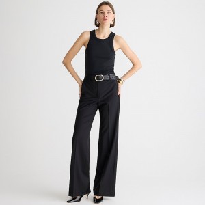 Women's J.Crew Carolina flare Pants Black USA UCWAMFN59