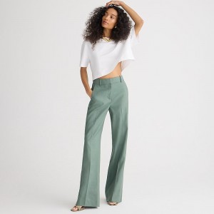 Women's J.Crew Carolina flare Pants Green USA SICNAUL97