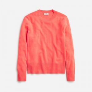 Women's J.Crew Cashmere classic-fit crewneck Sweaters Fresh Guava USA ICPKUSY46