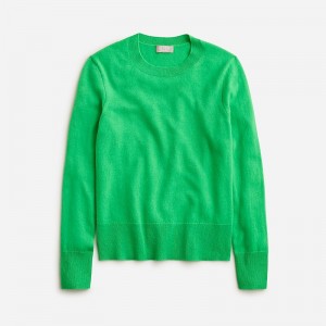 Women's J.Crew Cashmere classic-fit crewneck Sweaters Vintage Lime USA GZINLOH73