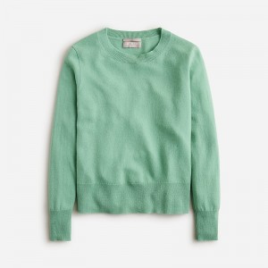 Women's J.Crew Cashmere classic-fit crewneck Sweaters Neptune Green USA YCUXHDM59