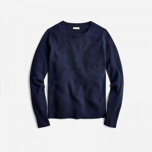 Women's J.Crew Cashmere classic-fit crewneck Sweaters Navy USA PNYEJBU74