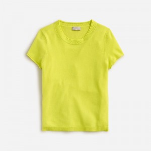 Women's J.Crew Cashmere relaxed T-shirts Lemon Sorbet USA CEXKYDQ05