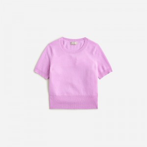 Women's J.Crew Cashmere shrunken T-shirts Muted Orchid USA FXBJKAM90