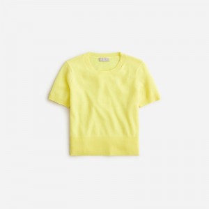 Women's J.Crew Cashmere shrunken T-shirts Pale Kiwi USA LMAHNOI62