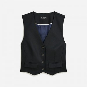 Women's J.Crew Classic Vest Black USA TIEBFPK58