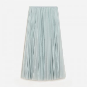 Women's J.Crew Collection layered tulle Skirts Ash Blue USA XQBGNMZ03