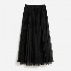 Women's J.Crew Collection layered tulle Skirts Black USA VSYZGJK71