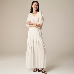 Women's J.Crew Collection maxi Skirts Ivory USA UOFWZJB31