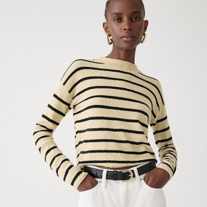 Women's J.Crew Cropped bouclé Rollneck™ Sweaters Clay Black USA IMYHSVZ50