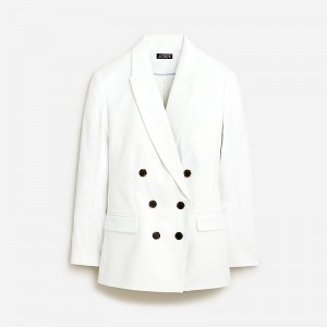 Women's J.Crew Double-breasted Blazers White USA WQAPFVJ41